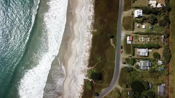 新西兰大堡岛梅德兰海滩鸟瞰图 — 图库视频影像
