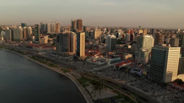 Εναέρια Ταξιδεύει Λουάντα Αγκόλα Αφρική — Αρχείο Βίντεο