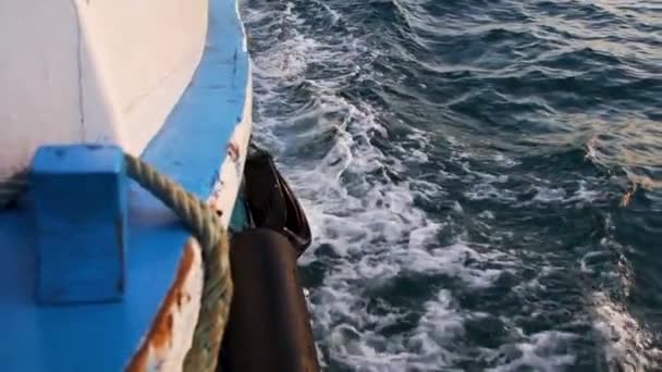 Régi Hajószerelvények Régi Vitorlás Hajó Háttér Közelkép Lassú Mozgás — Stock videók