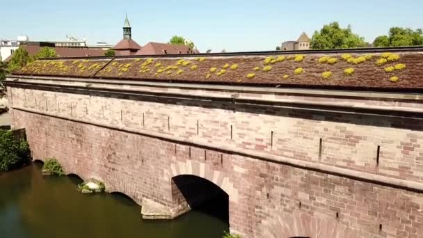 Veduta Aerea Dei Ponts Couverts Ponte Coperto Petit France Strassbourg — Video Stock