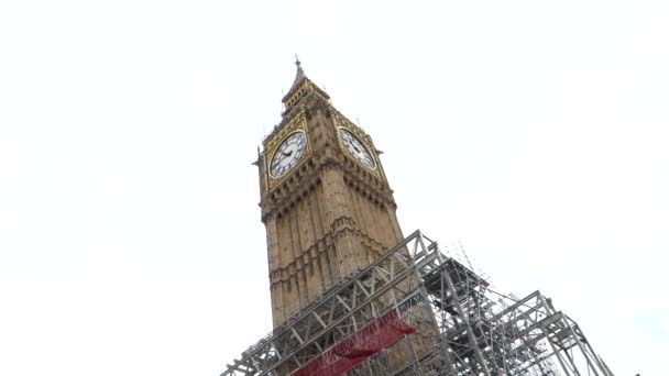 Pan Big Ben Londres Reino Unido — Vídeo de Stock