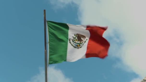 Bandeira Mexicana Acenando Imagens — Vídeo de Stock