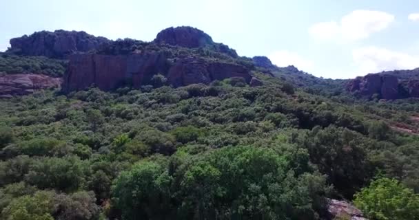 Vue Aérienne Paysage Montagne Canyon Cannes Matin Ensoleillé Été — Video