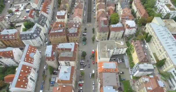 Luchtfoto Stadsgezicht Van Stuttgart Een Van Belangrijkste Industriesteden Duitsland — Stockvideo