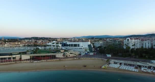 Cannes Vista Aérea Sobre Croisette — Vídeo de Stock