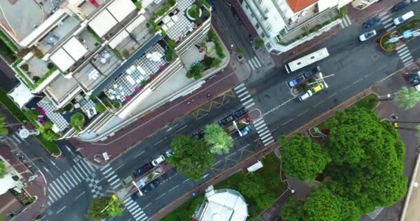 Cannes Flygfoto Över Boulevard Croisette — Stockvideo