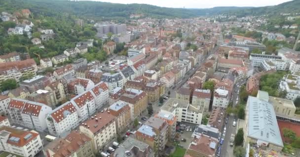 Vue Aérienne Paysage Urbain Stuttgart Une Des Villes Industrielles Les — Video