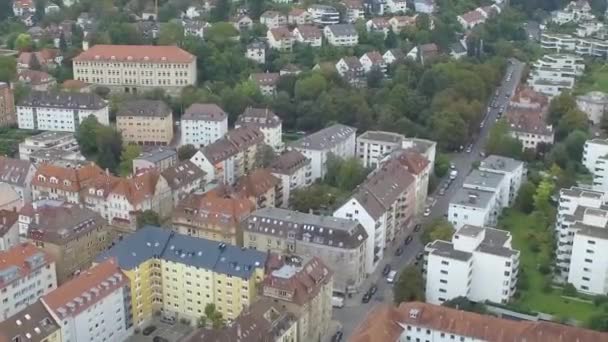 Vue Aérienne Paysage Urbain Stuttgart Une Des Villes Industrielles Les — Video