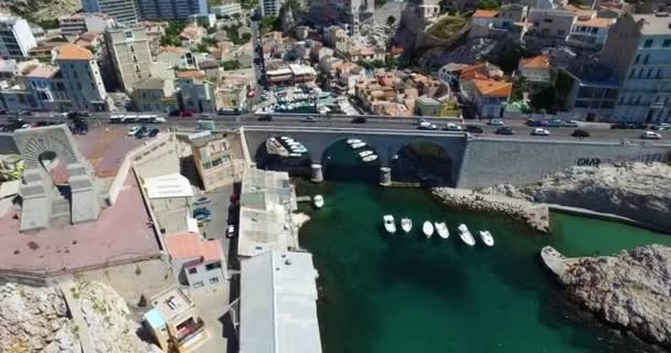 Aerial France Cote Azur Menton Marseille World War Memorial — Αρχείο Βίντεο