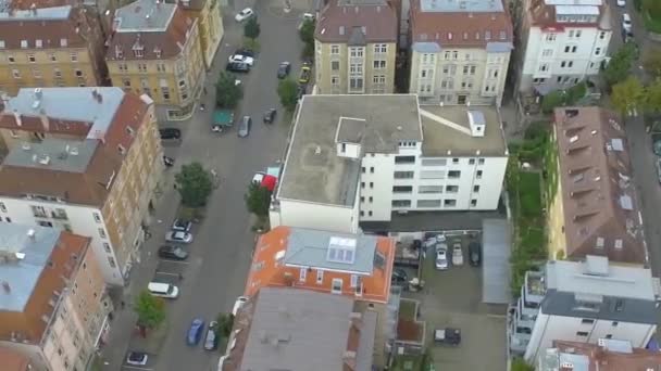 Luchtfoto Stadsgezicht Van Stuttgart Een Van Belangrijkste Industriesteden Duitsland — Stockvideo