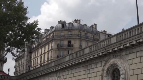 Fransa Nın Ünlü Nehri Seine Paris Turistik Tekne Gezisi — Stok video