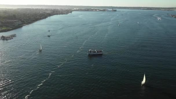 Flygdrönare Video Downtown San Diego Skjuten Med Mavic Pro Drone — Stockvideo