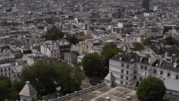 Slow Motion Härlig Utsikt Över Paris Inklusive Eiffeltornet Frankrike — Stockvideo