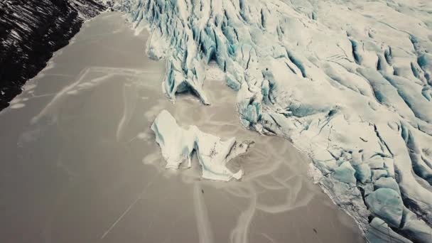 Zlanda Farklı Sinematik Hareketleri Olan Lar Tarafından Çekilen Buzul Dili — Stok video