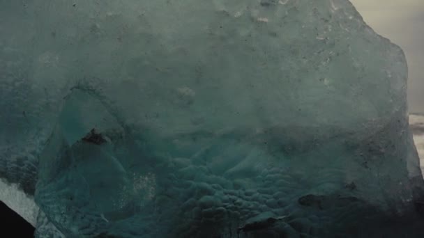 Diamentowa Plaża Południowej Islandii Nakręcona Różnymi Kątami Ruchami Kinowymi Małe — Wideo stockowe