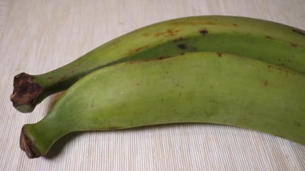 Schuif Groet Bananen Weegbree Tachinos Maken — Stockvideo