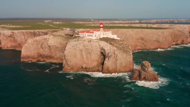 Aérien Lumière Cabo Vicente Portugal — Video