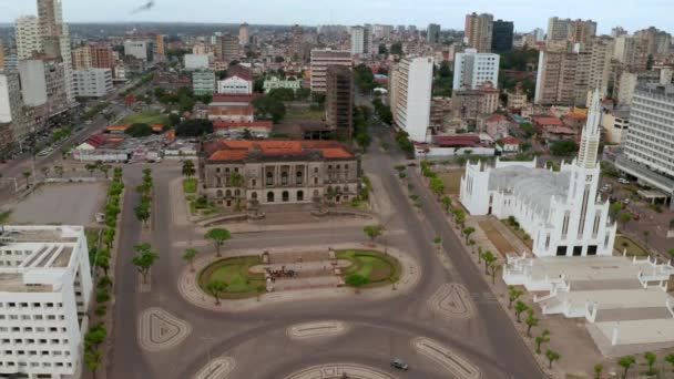 Mosambik Zentrum Von Maputo Kathedrale Drohnenaufnahmen — Stockvideo