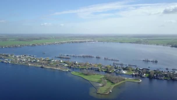 荷兰Vinkeveense湖4K的无人机图像 — 图库视频影像