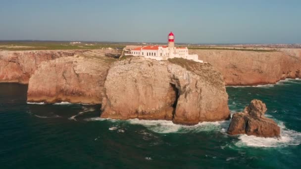 Aérien Phare Cabo Vicente Portugal — Video