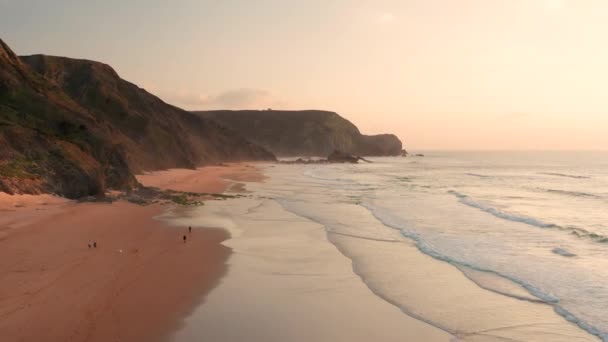 Lotnisko Plaże Surfingowe Cordoamy Castelejo Algarve Portugalia — Wideo stockowe