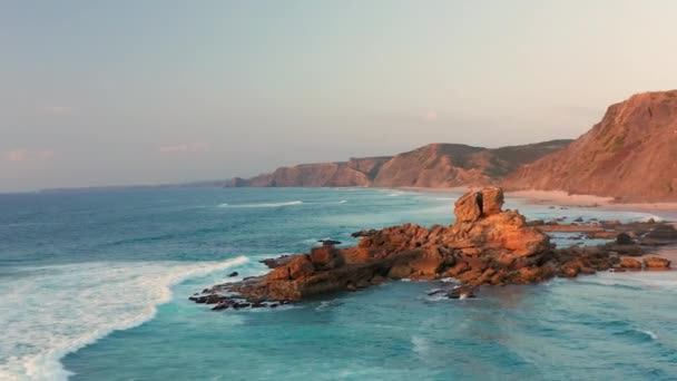 Lotnisko Plaże Surfingowe Cordoamy Castelejo Algarve Portugalia — Wideo stockowe