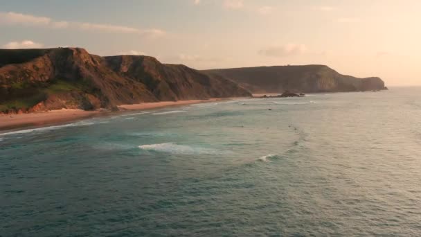 Lotnisko Plaże Surfingowe Cordoamy Castelejo Algarve Portugalia — Wideo stockowe