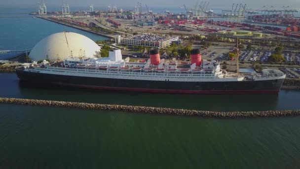 Queen Mary Transatlântico Britânico Aposentado Que Navegou Principalmente Oceano Atlântico — Vídeo de Stock