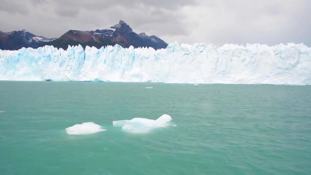 Ijsbergwanden Van Perito Moreno Gletsjer Patagonië Argentinië — Stockvideo