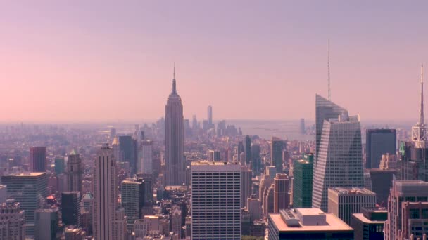 Widok Drapaczy Chmur Budynków Manhattanie Nowy Jork — Wideo stockowe