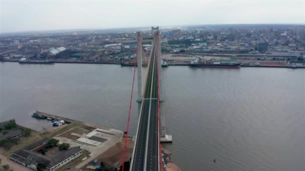Mozambik Yeni Köprüsü Maputo Drom Video — Stok video