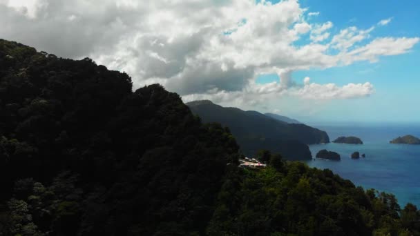 Filmato Aereo Belvedere Panoramico Sulla Costa Caraibica — Video Stock