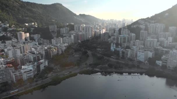 Рух Повільного Повітря Вгору Вбік Виявляє Гору Корковадо Ріо Жанейро — стокове відео