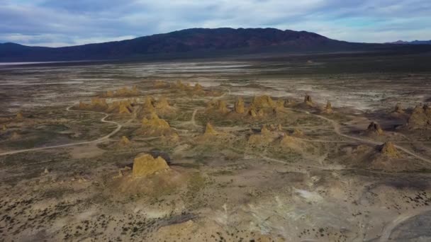 Kaliforniya Daki Trona Tepeleri Nin Havadan Görünüşü Nsansız Hava Aracı — Stok video