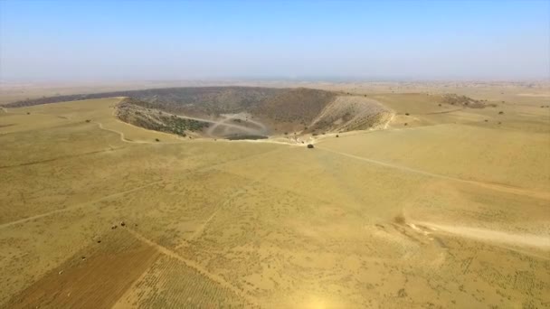 Oaza Craterul Deșertului Din Canatlan Durango — Videoclip de stoc