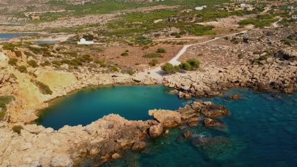 Voulolimni是一座风景如画的天然湖 是希腊最好的咸水自然水池之一 — 图库视频影像
