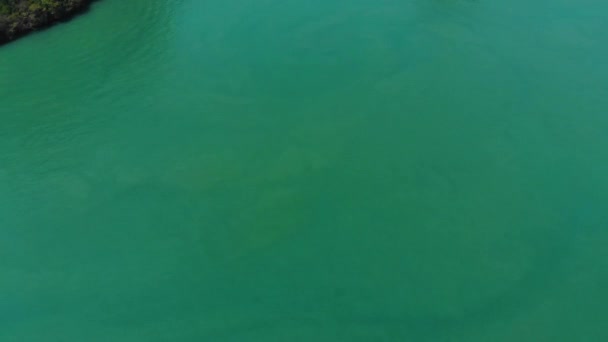 Blaue Lagune Thailand Droneshot — Stockvideo