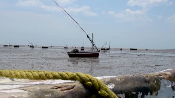 Mozambique Fishing Boats View — Stock Video