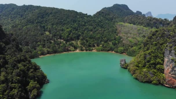 Kék Lagúna Thaiföldön Droneshot — Stock videók