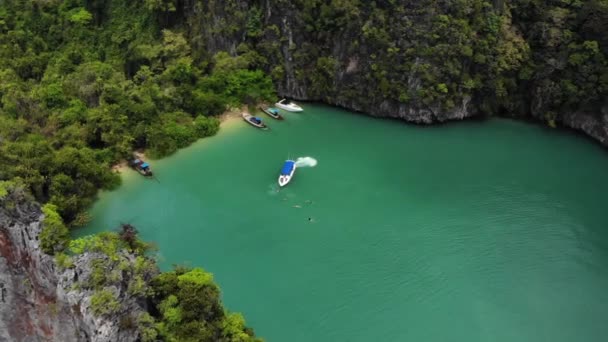 Blue Laguna Thailand Droneshot — Stok Video