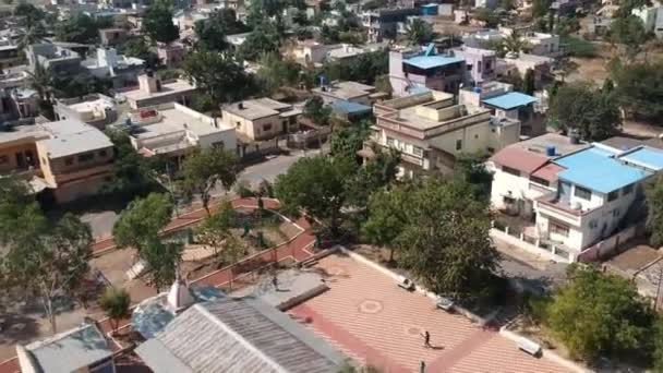 Κατοικίες Στην Ινδία Ακίνητα Οικόπεδα Ακίνητα Αεροπλάνα Κηφήνας — Αρχείο Βίντεο