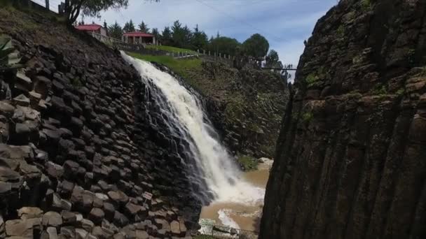 Basaltische Gevangenissen Hidalgo Worden Beschouwd Als Binnen Natuurlijke Wonderen Van — Stockvideo