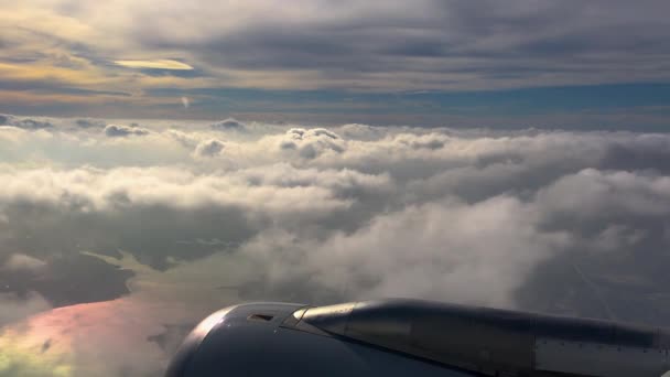 飛行機から雲のビュー — ストック動画