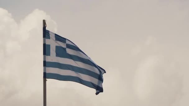 Korfu Yunanistan Sinematik Yerler Bayrak — Stok video