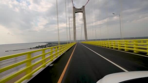 Mosambik Neue Brückenarchitektur — Stockvideo