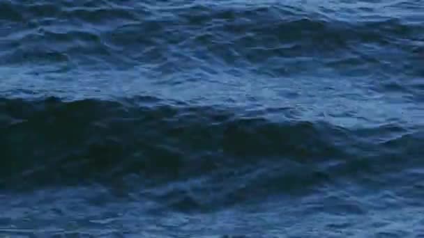 Refléter Eau Bleue Dans Mer Baltique Avec Des Vagues — Video