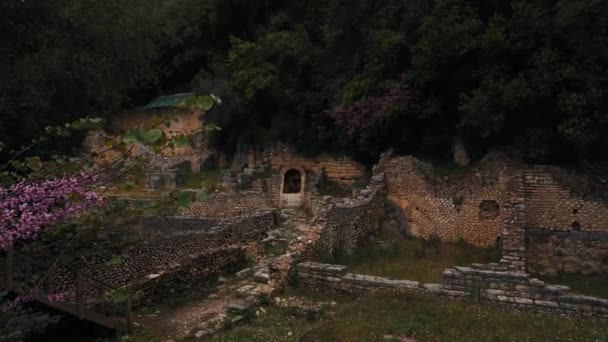 Butrint Albania Lugares Cinematográficos Centro Del Patrimonio Mundial Unesco — Vídeos de Stock