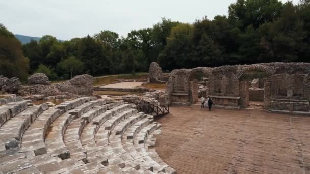 Butrint Albania Lugares Cinematográficos Centro Del Patrimonio Mundial Unesco — Vídeo de stock