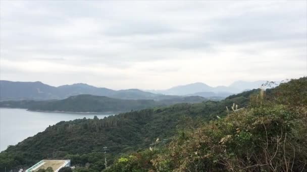 Hongkong High Island Reservoir East Dam Landskap Utsikt — Stockvideo