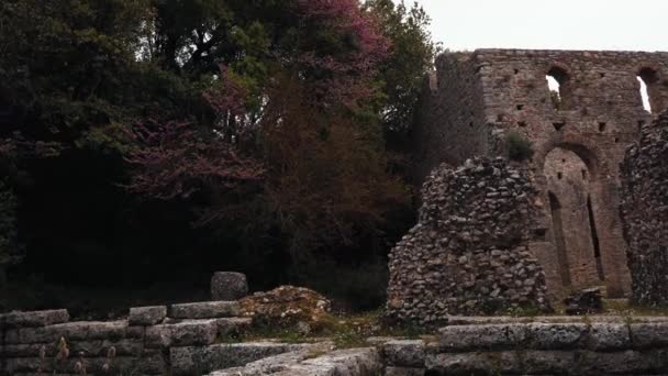Butrint Albania Locuri Cinematice Centrul Patrimoniului Mondial Unesco — Videoclip de stoc